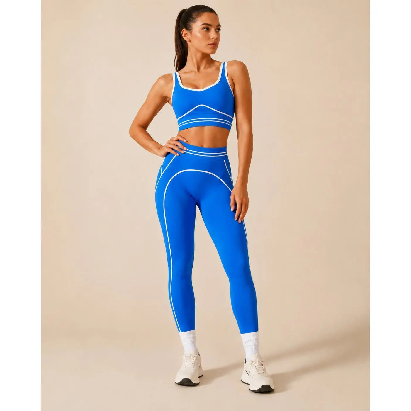 Women's Versatile High-Waisted Yoga Pants Set for Gym Training and Outdoor Sports, Featuring Butt-Lifting Design