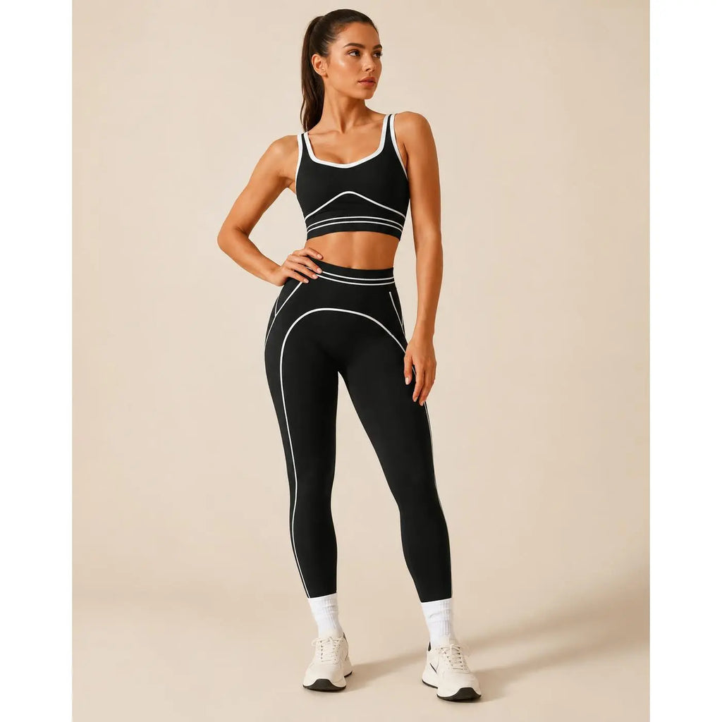 Women's Versatile High-Waisted Yoga Pants Set for Gym Training and Outdoor Sports, Featuring Butt-Lifting Design